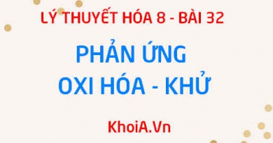 Phản ứng Oxi hóa - Khử: Sự khử Sự oxi hóa là gì? Chất khử chất oxi hóa là gì? - Hóa 8 bài 32